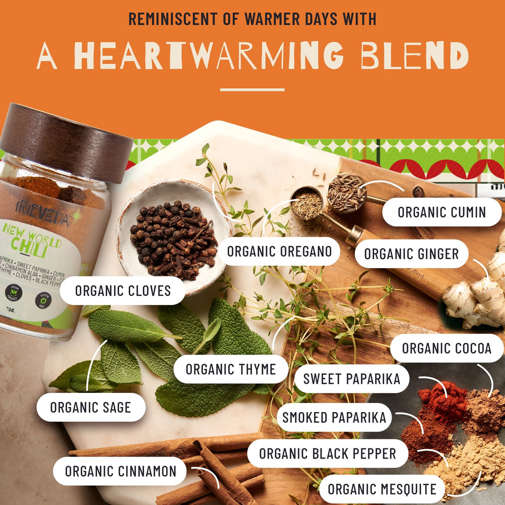 
                      
                        IrieVeda Spice Blends New World Chili fodmap ayurvedic
                      
                    