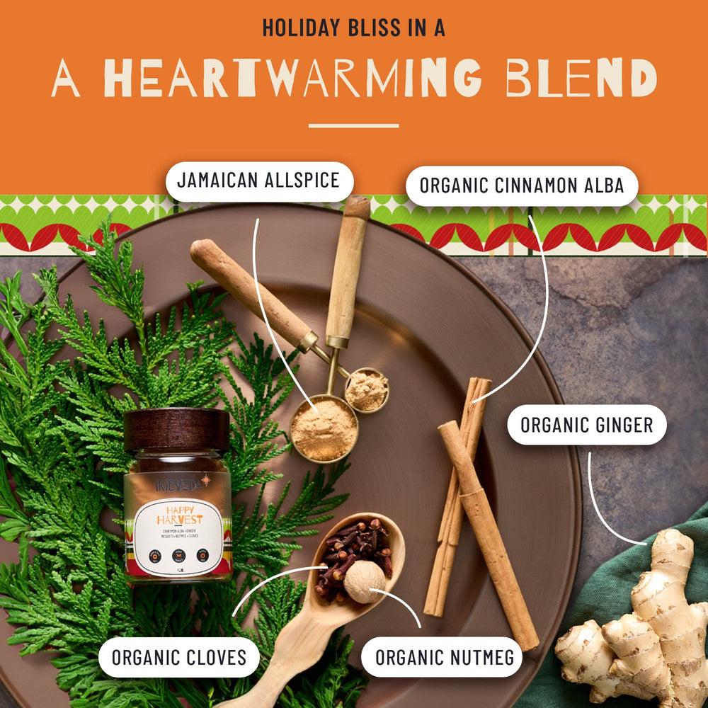 
                  
                    IrieVeda Spice Blends Holiday Baking Happy Harvest fodmap ayurvedic
                  
                